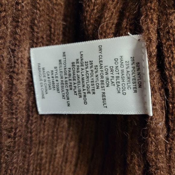 Monteau Los Angeles Deep Brown Ribbed Cardigan - Picture 4 of 10
